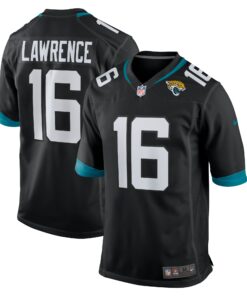 Men's Jacksonville Jaguars Trevor Lawrence Black Alternate Game Jersey JS5086 nicesnker