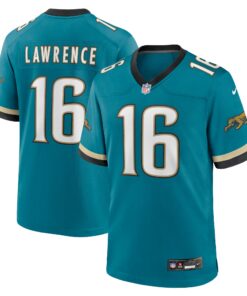 Men's Jacksonville Jaguars Trevor Lawrence Teal Prowler Throwback Player Game Jersey JS6255 nicesnker