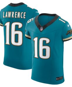 Men's Jacksonville Jaguars Trevor Lawrence Teal Prowler Throwback Vapor F.U.S.E. Elite Jersey JS6255 nicesnker