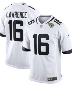 Men's Jacksonville Jaguars Trevor Lawrence White Game Jersey JS5782 nicesnker