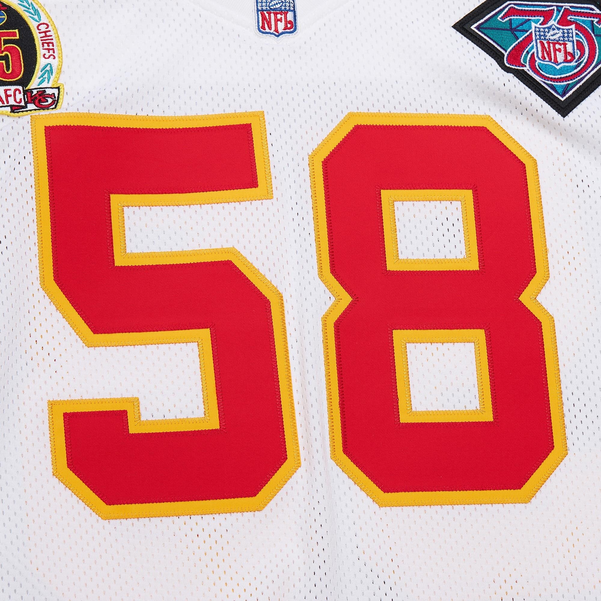 Men's Kansas City Chiefs 1994 Derrick Thomas Mitchell & Ness White Throwback Retired Player Jersey JS5779 nicesnker - Image 4