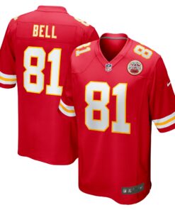 Men's Kansas City Chiefs Blake Bell Red Game Player Jersey JS5630 nicesnker
