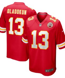 Men's Kansas City Chiefs Chris Oladokun Red Game Jersey JS7178 nicesnker