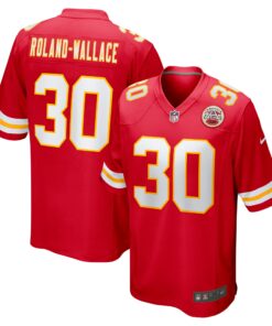 Men's Kansas City Chiefs Chris Roland-Wallace Red Game Jersey JS9618 nicesnker