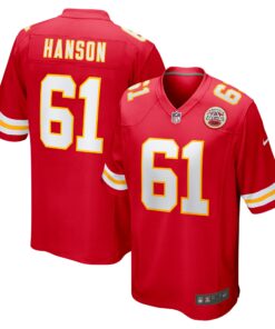 Men's Kansas City Chiefs C.J. Hanson Red Game Jersey JS5251 nicesnker