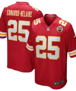 Men's Kansas City Chiefs Clyde Edwards-Helaire Red Player Game Jersey JS9674 nicesnker