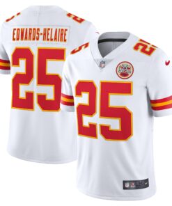 Men's Kansas City Chiefs Clyde Edwards-Helaire White Vapor Limited Jersey JS7977 nicesnker