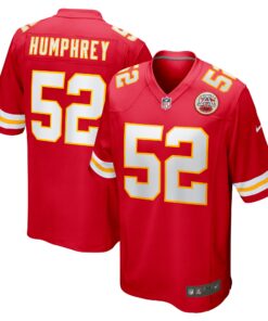 Men's Kansas City Chiefs Creed Humphrey Red Game Jersey JS2909 nicesnker