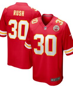 Men's Kansas City Chiefs Darius Rush Red Team Game Jersey JS9354 nicesnker