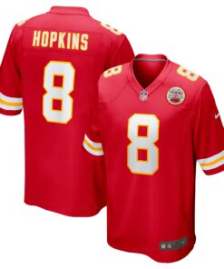 Men's Kansas City Chiefs DeAndre Hopkins Red Player Game Jersey JS9456 nicesnker