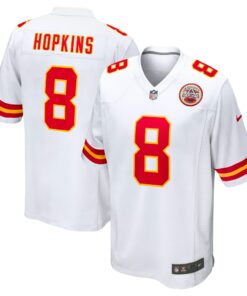 Men's Kansas City Chiefs DeAndre Hopkins White Player Game Jersey JS8331 nicesnker