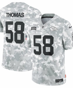 Men's Kansas City Chiefs Derrick Thomas Arctic Camo 2024 Salute to Service Retired Player Limited Jersey JS5219 nicesnker