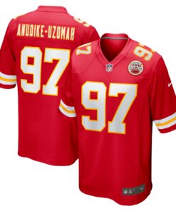 Men's Kansas City Chiefs Felix Anudike-Uzomah Red Game Jersey JS8771 nicesnker