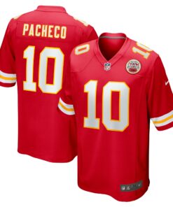 Men's Kansas City Chiefs Isiah Pacheco Red Game Player Jersey JS4105 nicesnker