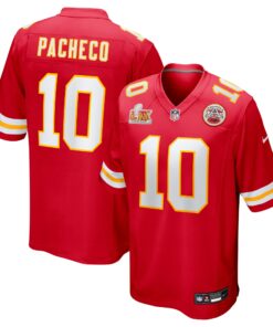 Men's Kansas City Chiefs Isiah Pacheco Red Super Bowl LIX Game Jersey JS3670 nicesnker