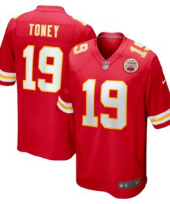 Men's Kansas City Chiefs Kadarius Toney Red Game Player Jersey JS7942 nicesnker