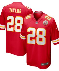 Men's Kansas City Chiefs Keith Taylor Red Team Game Jersey JS8879 nicesnker