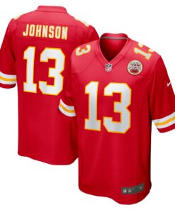 Men's Kansas City Chiefs Nazeeh Johnson Red Game Player Jersey JS9884 nicesnker