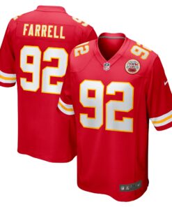 Men's Kansas City Chiefs Neil Farrell Jr. Red Team Game Jersey JS3127 nicesnker