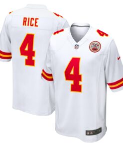 Men's Kansas City Chiefs Rashee Rice White Game Jersey JS8092 nicesnker