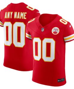 Men's Kansas City Chiefs Red Vapor F.U.S.E. Elite Custom Jersey JS7049 nicesnker