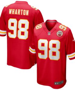 Men's Kansas City Chiefs Tershawn Wharton Red Game Jersey JS9093 nicesnker
