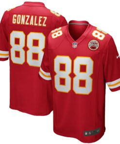 Men's Kansas City Chiefs Tony Gonzalez Red Game Retired Player Jersey JS2935 nicesnker
