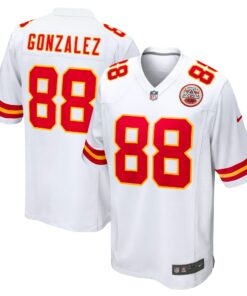 Men's Kansas City Chiefs Tony Gonzalez White Retired Player Game Jersey JS7459 nicesnker