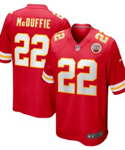 Men's Kansas City Chiefs Trent McDuffie Red Game Jersey JS4138 nicesnker