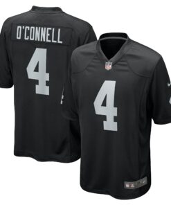 Men's Las Vegas Raiders Aidan O'Connell Black Game Jersey JS3772 nicesnker