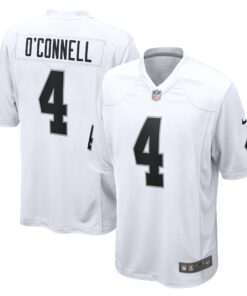 Men's Las Vegas Raiders Aidan O'Connell White Game Jersey JS6700 nicesnker