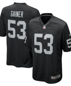 Men's Las Vegas Raiders Amari Gainer Black Team Game Jersey JS7845 nicesnker