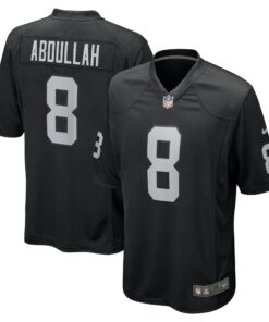Men's Las Vegas Raiders Ameer Abdullah Black Team Game Jersey JS5014 nicesnker
