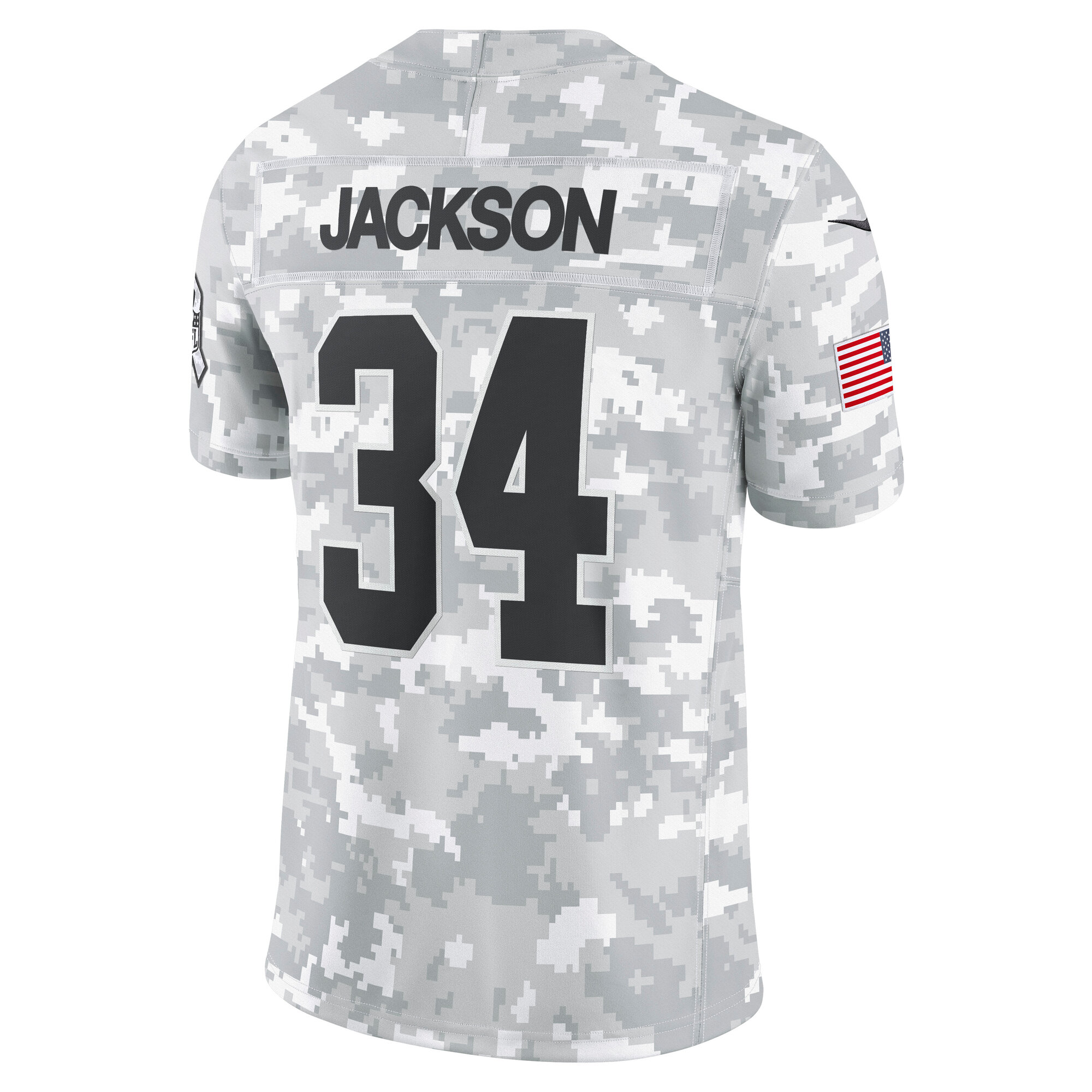 Men's Las Vegas Raiders Bo Jackson Arctic Camo 2024 Salute to Service Retired Player Limited Jersey JS2034 nicesnker - Image 3