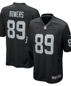 Men's Las Vegas Raiders Brock Bowers Black Player Game Jersey JS3209 nicesnker
