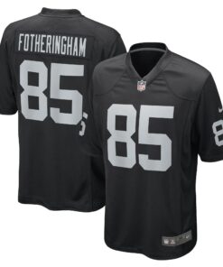 Men's Las Vegas Raiders Cole Fotheringham Black Game Player Jersey JS8292 nicesnker