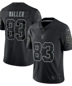 Men's Las Vegas Raiders Darren Waller Black RFLCTV Limited Jersey JS3921 nicesnker