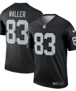 Men's Las Vegas Raiders Darren Waller Black Team Legend Player Performance Top JS2726 nicesnker