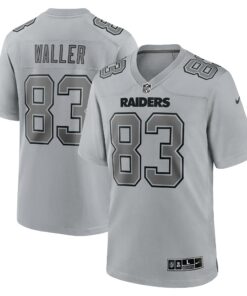 Men's Las Vegas Raiders Darren Waller Gray Atmosphere Fashion Game Jersey JS8701 nicesnker