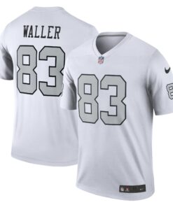 Men's Las Vegas Raiders Darren Waller White Alternate Legend Player Performance Top JS3455 nicesnker