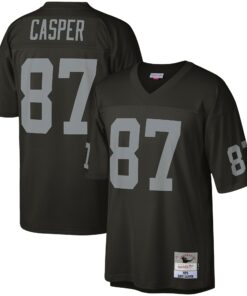 Men's Las Vegas Raiders Dave Casper Mitchell & Ness Black Legacy Jersey JS7753 nicesnker