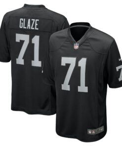 Men's Las Vegas Raiders DJ Glaze Black Team Game Jersey JS5042 nicesnker