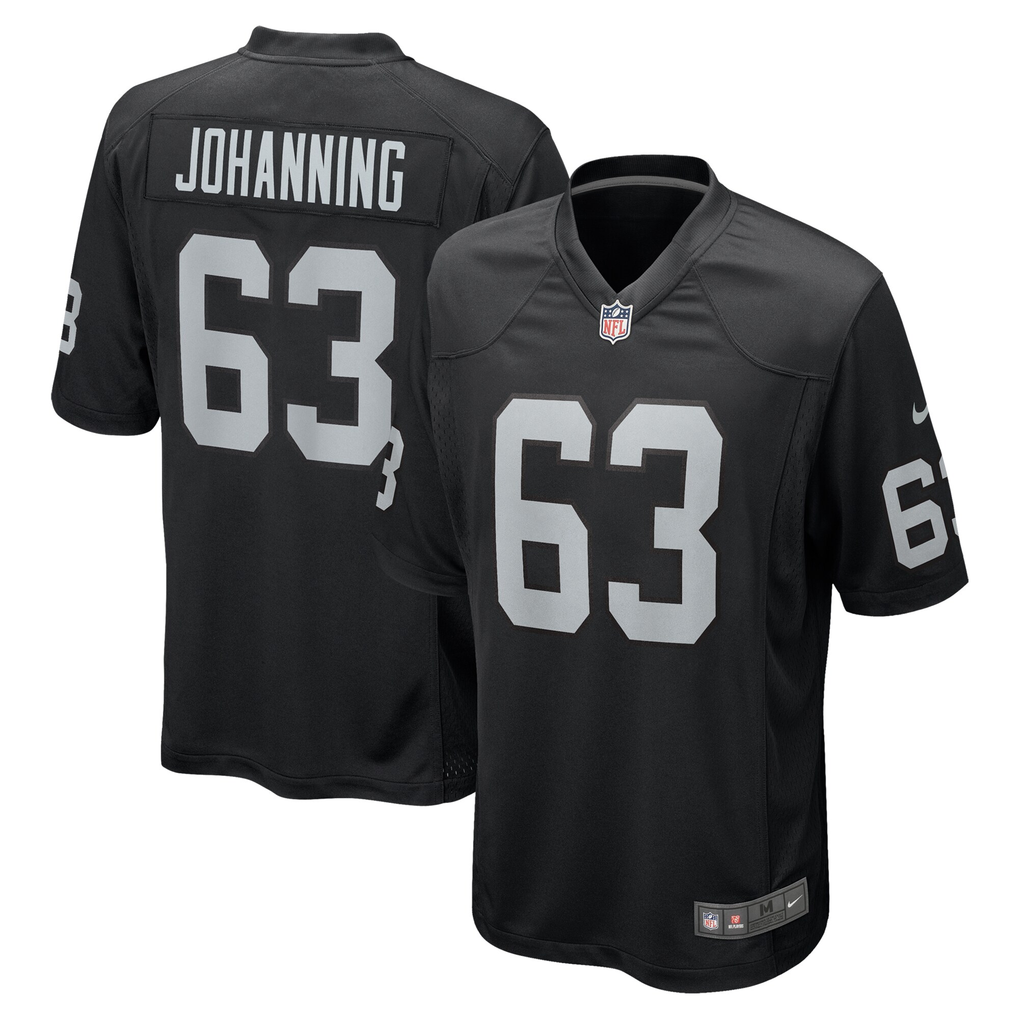 Men's Las Vegas Raiders Jake Johanning Black Team Game Jersey JS8318 nicesnker