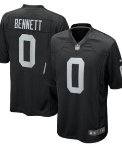 Men's Las Vegas Raiders Jakorian Bennett Black Team Game Jersey JS7357 nicesnker