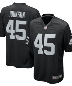 Men's Las Vegas Raiders Jaquan Johnson Black Game Player Jersey JS3251 nicesnker