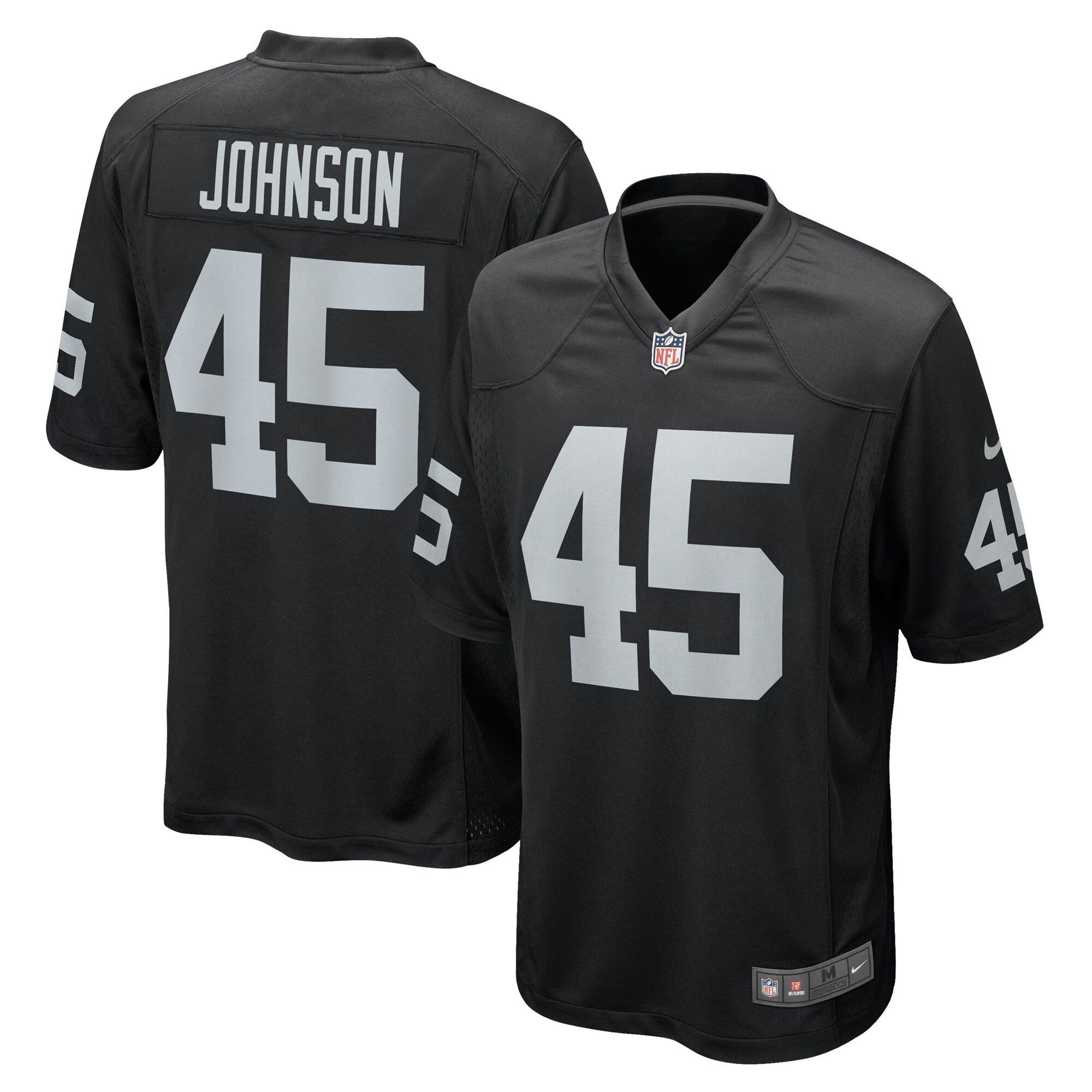 Men's Las Vegas Raiders Jaquan Johnson Black Game Player Jersey JS3251 nicesnker