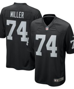 Men's Las Vegas Raiders Kolton Miller Black Game Jersey JS1985 nicesnker