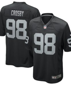 Men's Las Vegas Raiders Maxx Crosby Black Game Jersey JS9375 nicesnker