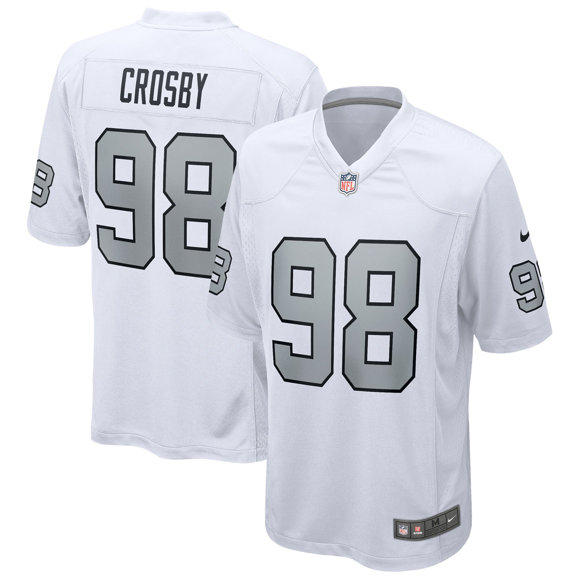 Men's Las Vegas Raiders Maxx Crosby White Alternate Game Jersey JS1807 nicesnker
