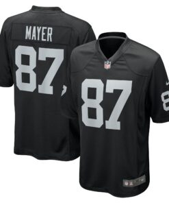 Men's Las Vegas Raiders Michael Mayer Black Game Jersey JS4891 nicesnker